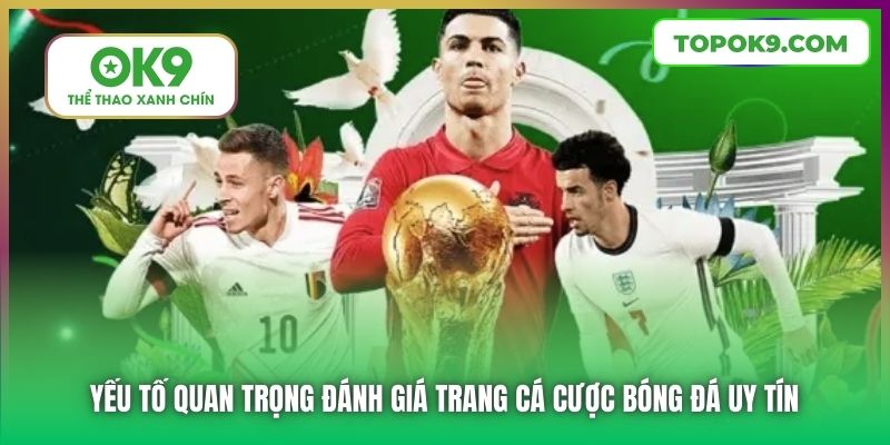 Yếu tố quan trọng đánh giá trang cá cược bóng đá uy tín